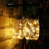 Mason Jar Lid LED Solar Fairy Light Party Materia 10 LED żarówka Firefly Lids Pokrywa świąteczne