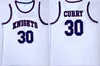 Mężczyźni High School Stephen Curry 30 Charlotte Knights Jersey Davidson Wildcats Curry College Jerseys Sport Koszykówki Jednolite szyte tanie