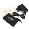 Freeshipping 1080p H-DM-I do SCART Video Audio Upscale Converter Adapter sygnału AV Sygnał HD Odbiornik TV DVD US / EU Plug Power