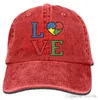 PZX Baseball Cap per uomini Autismo Amore Amore puzzle Mens Cotton Regolable Jeans Cap Hat Multicolor Opzionale9942259