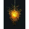 Tamanho pequeno dourado Lâmpada de lâmpada de lâmpada de vidro para casa de campo Decoração da escada de cristal Murano Luminária