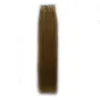 Bande de cheveux brésilienne blonde dans les extensions de cheveux humains droites 100g 40pcs / Set extensions de cheveux de bande de trame de peau blonde miel 4b 4c