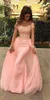 С плечами розовый тюль русалка кружева вечернее платье с съемной юбкой ABITI DA CERIMONIA DONNA SERA LUNGO