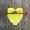 2018 Nouveau Bow Bikini Saint-midi de maillot de bain massif de maillots de bain noir rouge rose