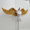 高品質の天然羽ゴールドの翼180cm美しいシルバーの妖精の羽ダンスウィンドウディスプレイDiyデコProps送料無料