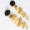 Ombre Brazilian Body Wave Hair Weave Bundles T1B / 613 Tejido de cabello humano 100% 2 piezas 10 "-26 pulgadas Remy Hair Extension