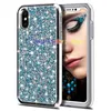 Per iPhone XR Custodia Bling Glitter Strass Diamond Cover Custodia protettiva per PC rigido in TPU morbido antiurto a doppio strato per iPhone 12 11