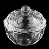 クリスタルカップのふたガラスのネイルアートの乳首料理カップアクリルの液体化粧粉のネイルのスタイリングツール機器工具F1142