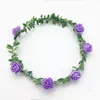 Bohemian Terylene Flower Headband Garland Crown Festival Bröllop Brud Bridesmaid Hair Wreath Floral Headdress Gratis Frakt ZA5801