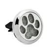 Lovely Dog / Cat / Bear Paw 30mm Magneet Rvs Essential Oi Aroma Medaillon Auto Diffuser Vent Clip Stuur 10p gratis oliepussen