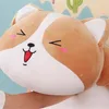 Dorimytrader Cuddly Soft Animeの横になっている柴犬ぬいぐるみのおもちゃの枕大きなかわいいぬいぐるみ動物犬のアニメの人形80cm y61942