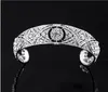 2020 modesto luxo cristais austríacos cz meghan princesa casamento nupcial tiara coroa acessórios para o cabelo noiva prata bandana fshion j1233635