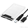 Festplatte USB 3.0 SATA Externe 2,5 Zoll HDD SSD Gehäuse Box Transparente Gehäuseabdeckung