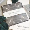 Gold Chantilly Lace Laser Cut Wrap Invitation Gold Square Laser Cut Wedding Invitation With Ivory Shimmer Insert and Belly Band2449342