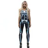 Rompers women Cosplay halloween costume skeleton digital print sleeveless jumpsuits Costumi di Halloween costumes for adults