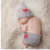 Noworodek Baby Cute Crochet Knit Costume Prop Stroje zdjęcia Fotografia Baby Hat Photo Rekwizyty Nowy Born Baby Girls Cute Stroje 0-6m