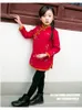 2018 Style Chinois Nouvel An Filles Robes Brodées Cheongsam Robe Automne Hiver Filles Vêtements Enfants Vêtements Épais Bébé Vêtements