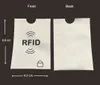 Aluminiumfolie Anti-Scan RFID SHIELDING Blockering ärmar Säkra magnetiska ID-kreditkortshållare NFC ATM Kontaktlös identitetslås189b