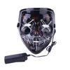 Decorazione maschera di Halloween LED luminoso Festa di carnevale Maschere horror The Purge Election Year Maschere divertenti Forniture per costumi cosplay Glow In Dark