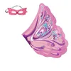 Pink rainbow Monarch Wings cosplay custome set alas de mariposa + máscara regalo de fiesta perfecto favor del juego del juego