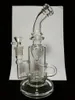 Klein 24cm classic Hookahs Recycler fab glass bong toro smoking water pipe oil rigs Matrix perc smoke pipes joint 14.5mm bowl