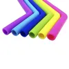 100pcs colorful silicone straws for cups food grade 25cm silicone bent straws for bar home drinking straws