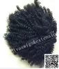 Kobiety Ponytail Hair Extension Krótki Czarny Brązowy Afro Puff Kinky Kręglo Human Hair Ponytail Dla Czarnych Kobiet 120g