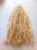 Brasileiro virgem humana remy cabelo loiro escuro kinky encaracolado trama de cabelo macio duplo desenhado extensões de cabelo não processado 5794430