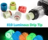 Luminous Snake Skin Grid Wave Cobra 810 Gewinde Epoxidharz Drip Tips Wide Bore Honeycomb Mundstück für TFV8 TF12 Prince Big Baby