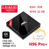 H96 Pro+ 3G DDR3 32G Flash 2,4G 5GHz Wifi HD2.0 4K Box Amlogic S912 Octa Core BT4.0 Smart Android TV Box Android 7.1