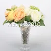 結婚式のブライダルブーケのためのプラスチックフルーツと偽のバラのハイドアジサーブーケ花シミュレーションバラ