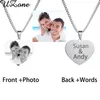 Custom Engraved Blank Necklace Personalized Photo & Name Necklace Can Drop Shipping