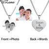 Custom Engraved Blank Necklace Personalized Po Name Necklace Can Drop 4347739