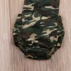 Serin Kamuflaj Bebek Romper 2018 Yaz Kolsuz Bebek Erkek Kız Tulum Camo Baskı Tek Parça Sunsuit