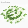 Novo design 12pcs/lote artificial Ivy folha de guirlanda videira de folhagem falsa Decoração de seda de seda Rattan Evergreen Cirrus Cirrus