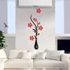 Fashion DIY Home Decor 3D Vase Flower Tree Crystal Arcylic Wall Stickers Art Decal169L