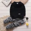 Toddler Kids Baby Boys Odzież Top z długim rękawem T-shirt + spodnie Bawełniany strój Zestawy ubrań dla niemowląt Odzież dziecięca