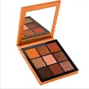 Op voorraad Oogschaduw 9 kleuren oogschaduw Palatte met make-upspiegel Draagbare make-up markeerstift Make-up Palatte Glanzend