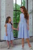 Mother Daughter Dresses Spring Summer 2018 Family Matching Outfits Mom And Girls Clothes Sleeveless Plaid Family Dress6742147