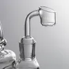 2mm d'épaisseur Quartz Banger Carb Cap Accessoires pour fumer Dab Ninja Logo 45/90 degrés 19mm 14mm 10mm Mâle / Femelle Joint en verre poli Bong Dab Rigs