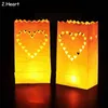 Bruiloft Hart Theelicht Houder Happy Birthday Paper Lantern Candle Bag Home Romantic Party Festival Xmas Decoration Supplies WX9-843