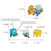 미스 조이 어드벤처 타임 에나멜 핀 핀과 제이크 브로치 가방 옷 옷깃 핀 버튼 배지 친구 아이를위한 만화 보석 선물