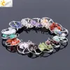 CSJA Tree of Life Pendant Whole Natural Chakra Gemstone Beads Chips Silver Charms for Necklace Choker Earring Bracelet Jewelry4448780