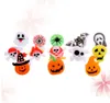 20PCS Creative Light up LED Glittering Flowery Pumpkin Pleochroic Halloween Rings Finger Lamps Ring Kids Toys Novelty Lighting