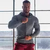 2018 Sonbahar Yeni Erkekler Fermuar Ince Kazak Hoodies Adam Vücut Geliştirme Egzersiz Kapşonlu Ceket Erkek Spor Salonları Fitness Jogging Giyim Tops