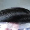 슈퍼 얇은 스킨 망 toupee 남자 교체 시스템을위한 검은 전체 펍 toupee 헤어 피스 인간의 머리카락 8x10inch 남자 머리