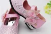 Fashion Girls Shoes Rhinestone Glitter Leather Shoes For Girls Spring Children Princess Shoes Pink Silver Golden