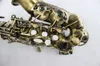 Collo con piega piccola MARGEWATE Sassofono soprano Ottone Rame antico Superficie B Strumenti musicali piatti Sax con custodia e bocchino