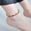 Vintage Gallstone Acrylic Anklets AB Färg Sexig Anklet Charm Party Smycken Bohemian Beads Anklets