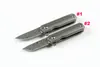 Speciale Aanbieding Damascus Steel Mini Kogellager Flipper Folding Mes Drop Point Blade TC4 Titanium Legering Handvat met geschenkdoos Pakket